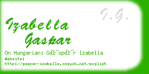 izabella gaspar business card